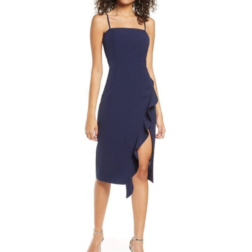 Bardot Carmelle Ruffle Sheath Dress Size 6